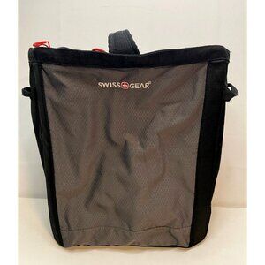 SwissGear shopping tote bag 15" x 15" x 6" top handle vertical metal bars framed